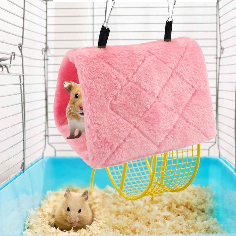 CQJ Vogelnest Kuschelhütte Weiches Plüsch-Hängematten-für Haustiere wie Hamster, Papageien, Aras,
