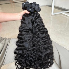 Kinky Curly Human Cuticle Aligned Raw Hair Bundles Single Donor Natural Wave Burmese Curly Hair Bundle Ready to Shipstyle: raw hair, color: 1 pcs natural wave, Stretched Length: 24"