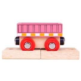 Bigjigs Rail Wooden Pink Wagon - Other Major Wood Rail Brands are Compatible