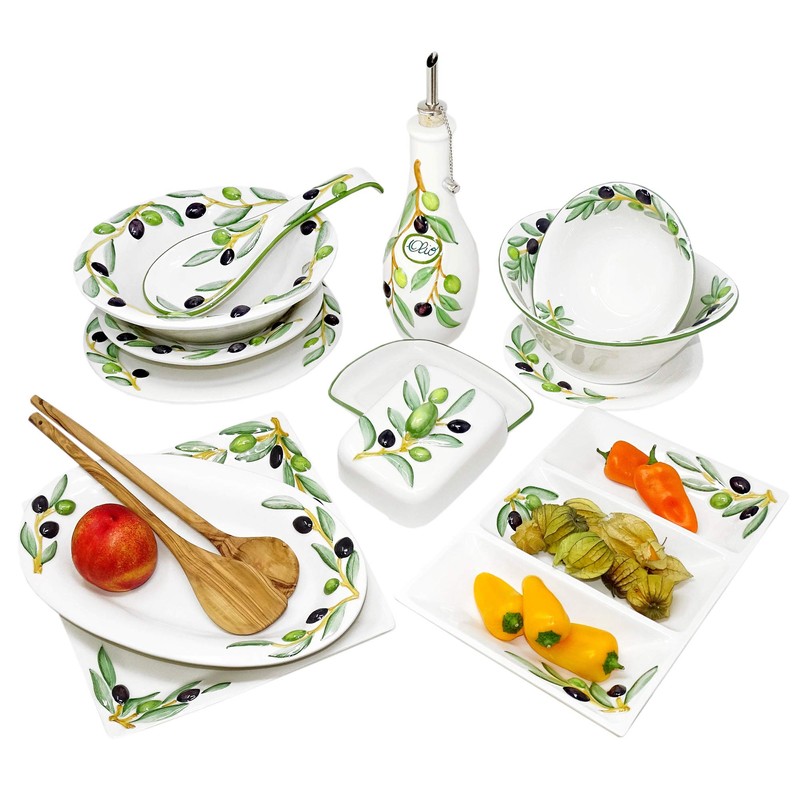 Lashuma Handmade oval serving plate made of Italian ceramic in