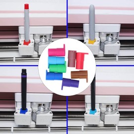 8 Piece Pen Adapter Set Replaces Original Adapter Rainbow Pen Holder Compatible with Cricut (Explore Air, Explore Air 2, Explore Air 3 and MakerMaker 3)