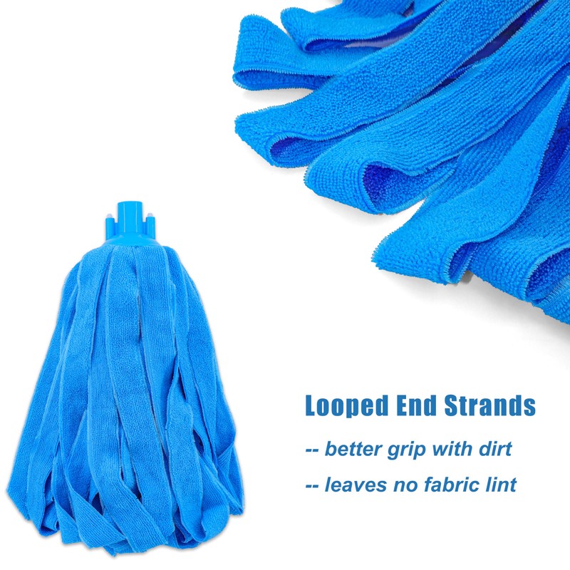 Microfiber Cloth String Mop Head Refill, Loop End Screw On