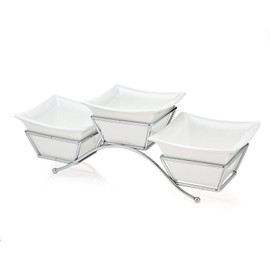 Godinger Piazza 3 Tier Bowl Server