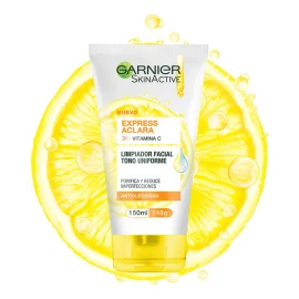 Garnier Skin Active Limpiador Facial Express Aclara Antimanchas con Vitamina C 150 ml