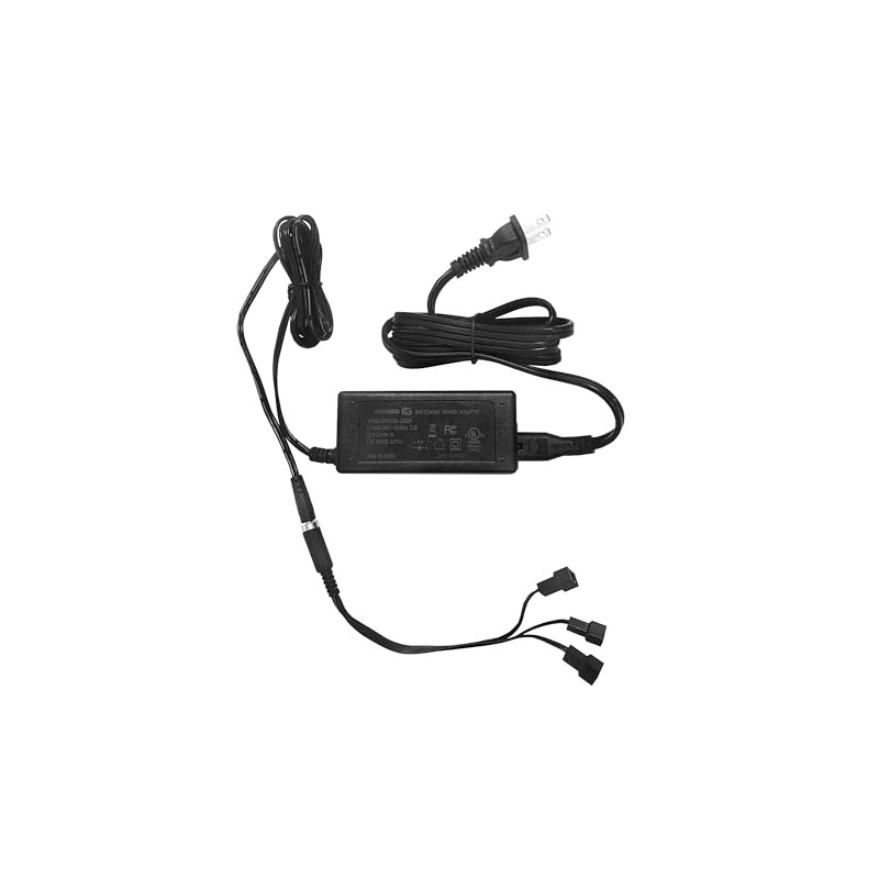 Coolerguys 3A 100-240v AC to 12v DC Three (3) Fan
