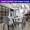 Chair Covers for Dining Room Soft High Stretch Striped Seat