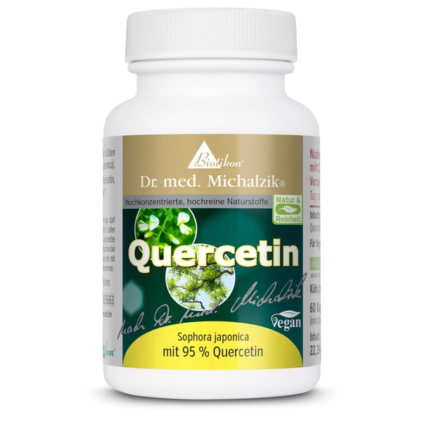 Quercetin Dr. Michalzik - with 95% pure quercetin - from the flowers of the Japanese string tree | recommended daily dose quercetin [500 mg] | without additives - from BIOTIKON®