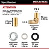 DuraSteel Wall Mount Faucet Installation Kit - Commercial Kitchen Faucet