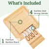 Dynamic Gear Charcuterie Board Gift Set, Bamboo Cheese Board With