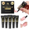 UNA GELLA Press On Nail Glue 5 x 2 ml