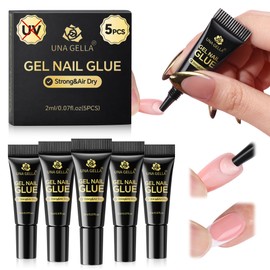 UNA GELLA Press On Nail Glue 5 x 2 ml