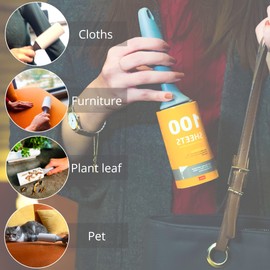 DINIAL Lint Roller Remover 100 Spiral Sticky Sheets with Extra 100 Sheets Refill (200 SHEETS IN TOTAL) For Removes Pet Fur, Dust, Dirt from Clothes, Furniture, Carpet, Cars, Floor & Dog, Cat Hair.