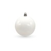 Plastic Christmas Bauble Diameter 8 cm White Decorative Bauble Christmas
