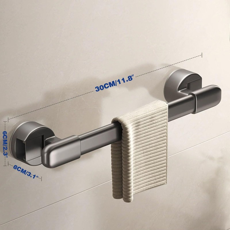 Suction Cup Towel Bar, Suction Towel Bar for Shower, Towel