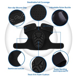 Adult Knee Pads for Gardening, Non-Slip Collision Adjustable Anti-Slip Strap with Thick EVA Foams for House Cleaning, Repairs, Floor Spreading, Volleyball, Soccer, Dance (X-Large)