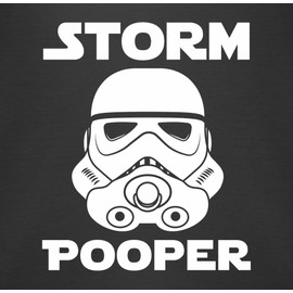 Shirtracer - Baby Bodysuit Boy Girl - Sayings - Storm Pooper - Stormpooper Funny Baby Gifts, 1 black