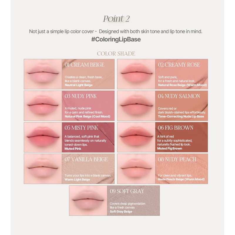 Heart Percent Dot On Mood All Cover Lip Base Dote