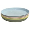 Kalas Unbreakable Plastic Kids/Adults Dinner/Lunch/Side Plate 6 Pack Multi Coloured