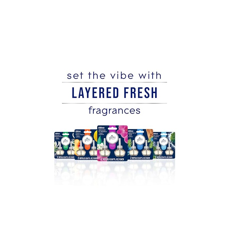 Glade PlugIns Refills Air Freshener, Sea Mist & Cypress, Scented