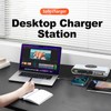5-in-1 USB C Charger Station with LED Colour Nighting,72W 4-Ports