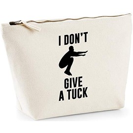 Hippowarehouse I Don't Give a Tuck Gymnastics Trampolining printed make up cosmetic wash bag 18x19x9cm