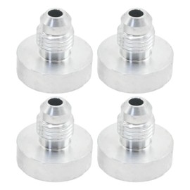 Zreneyfex 4Pcs 4AN Male Weld on Bung Fitting Hose Adapter Male Weld In Bung Fittings Hose Adapter for Fuel Tank Fuel Oil Hose Tank Oil Pan Valve Cover Aluminum
