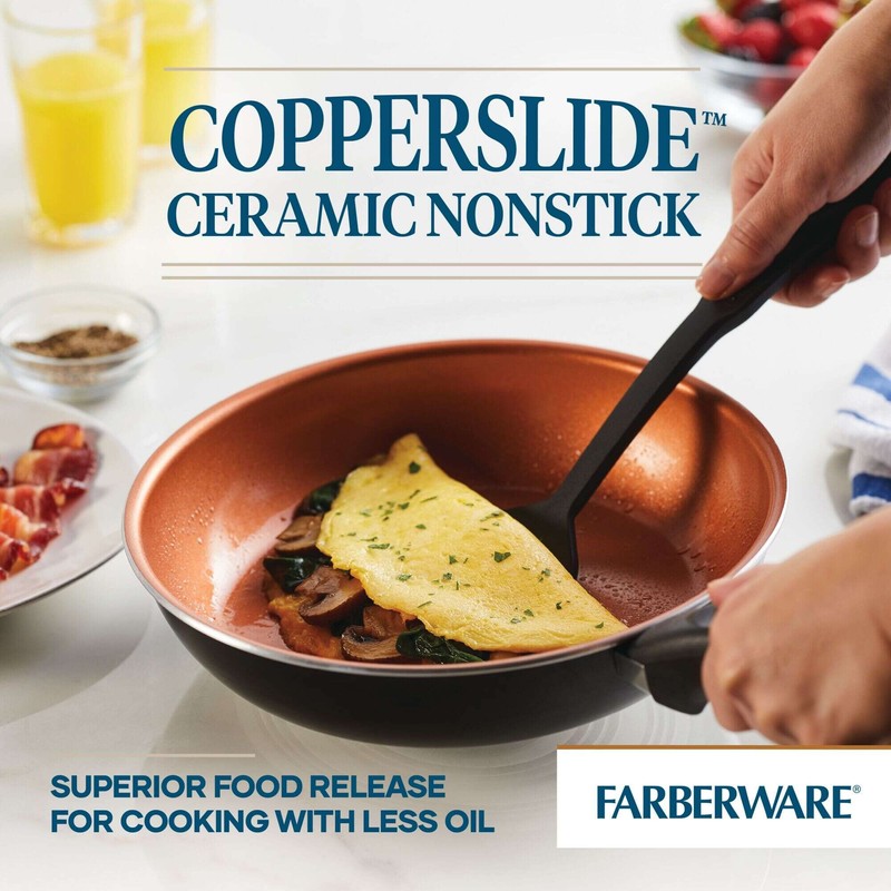 Farberware 10365 Glide Dishwasher Safe Nonstick Cookware Set / Pots