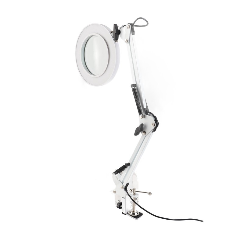 5X Magnifying Glass Clip On LED Tattoo Desk Lamp USB