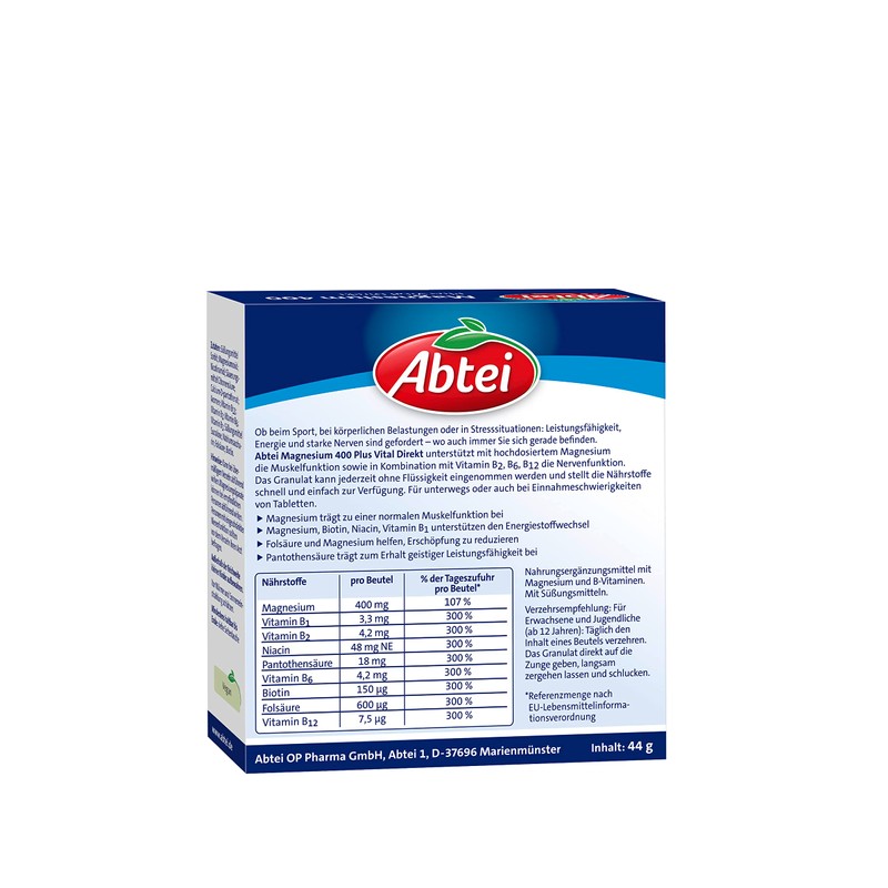 Abbey Magnesium 400 + Vitamin B Complex - Pack of