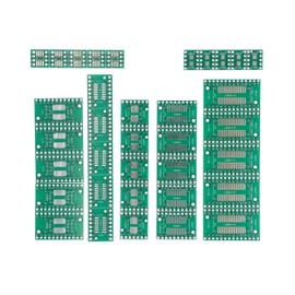 7Values*5Pcs PCB Proto Boards SMD to DIP Adapter Plate Converter Including(SOP8 MSOP10 SOP14 SOP16 SOP20 SOP24 SOP28)