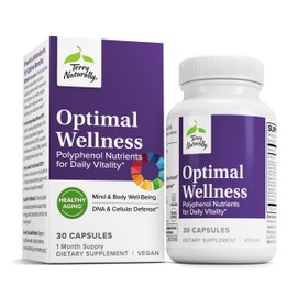 Terry Naturally Optimal Wellness - Immune, Respiratory & Brain Health Support - Supports Liver Health with Curcumin - Provides Powerful Antioxidant Support - 30 Capsules (30 Servings)