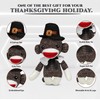Made By Aliens Thanksgiving Pilgrim Sock Monkey Stuffed Animal with
