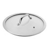 Glass Lid wide rim stainless steel handle 24cm