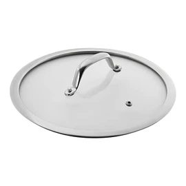 Glass Lid wide rim stainless steel handle 24cm