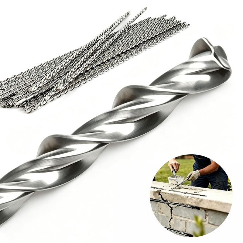 25 Pack Helical Wall Ties, 16" x 1/4" Stainless Steel