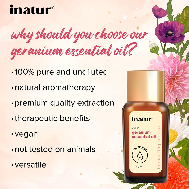 Inatur Geranium Essential Oil 12ml