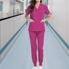 LOVIVER Uniforms Scrub Set Short Sleeve Nurse Top Pants Suit