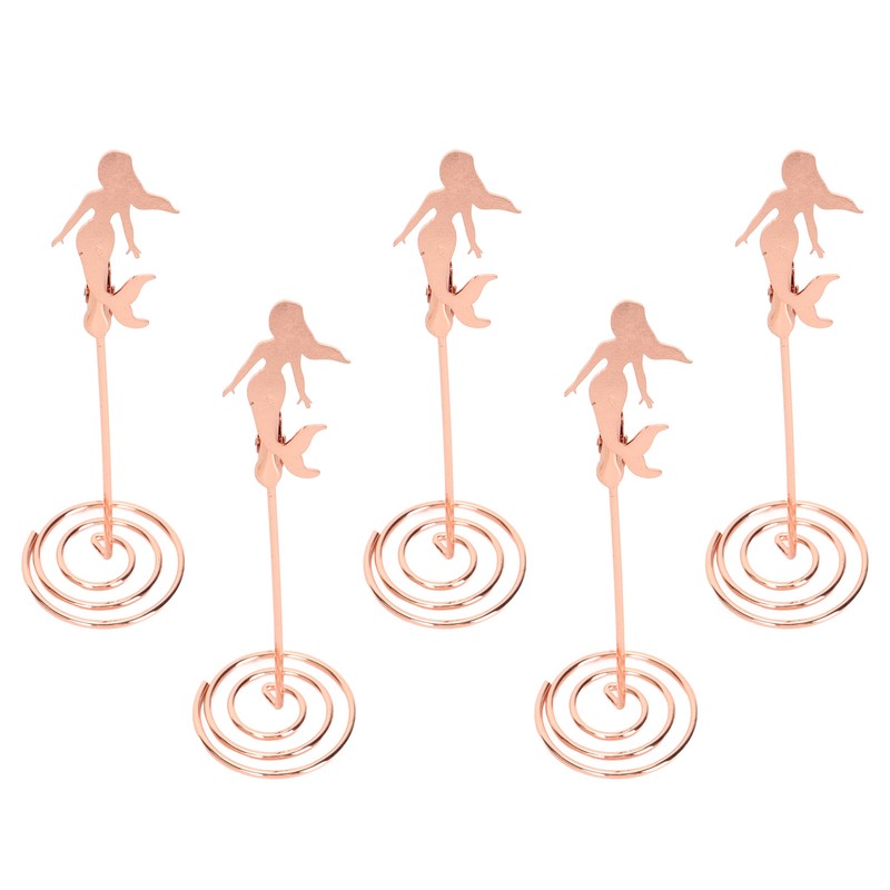 10pcs Table Number Holder Spiral Base Mermaid Shaped Wedding Table