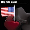 Trunk Lid Flag Pole Mount Kit with USA American Flag