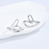 DEKALN Silver Hoop Earrings for Women, Organically Shaped Heart Hoop