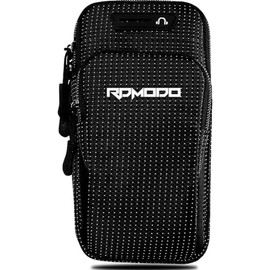 Kusport Running Armband, Waterproof Armband, Fits Various Cell Phones, 2 Pockets Plus Size Elastic Strap Cell Phone Pocket, Suitable for Running Workout Gym Walking Women Men Under 7.5 Inches