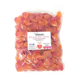 YANKEETRADERS® Peach Gummy Hearts 4 Pounds ~ FREE SHIPPING