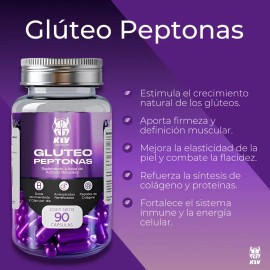 Suplemento de Peptonas KIV Healthcare para Crecimiento de Glúteos con Colágeno y Aminoácidos, 90 Cápsulas