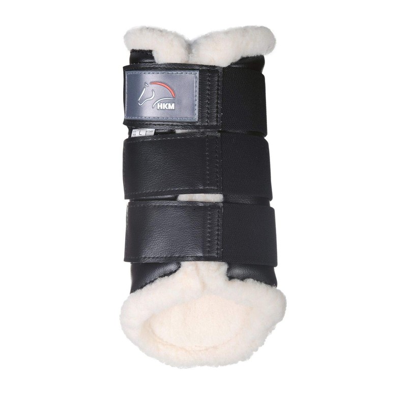 HKM 8585 Comfort Gaiters, Teddy Lining, Imitation Leather, Anatomical, Dark