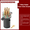 KOONDHEEND 7-Way Round Pin Trailer Truck Circuit Plug Tester Replace