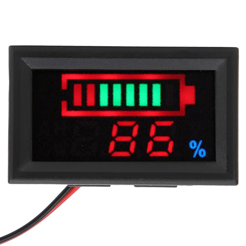 YB27VE Electric Car Digital LED Voltage and Electricity Dual Meters