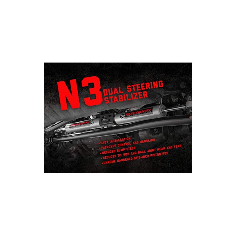 Rough Country N3 Dual Steering Stabilizer for 69-87 Chevy/GMC C10/K10-8735630