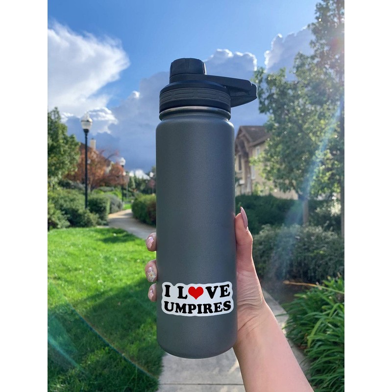 Saiki I Love Umpires Vinyl Sticker for Baseball Softball Catcher's