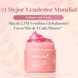 medicube Crema de gelatina de colágeno, niacinamida y colágeno hidrolizado liofilizado, aumenta la hidratación de la barrera de la piel y da un aspect