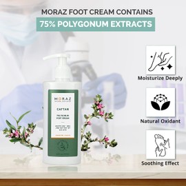 Moraz Herbal Foot Cream for Dry Cracked Heels | Best Foot Cream for Rough & Calloused Feet Treatment | Moisturizing with Delightful Scent | 8.5 FL. Oz